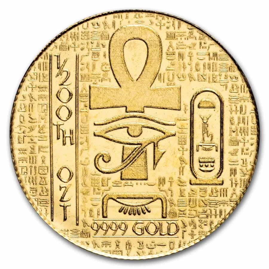 1/200th oz .9999 Gold Round: Egyptian King Tut .005 AGW – G200EKT