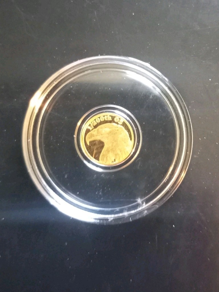 1/200th oz Gold Round, Eagle & Flag, Monarch Precious Metals