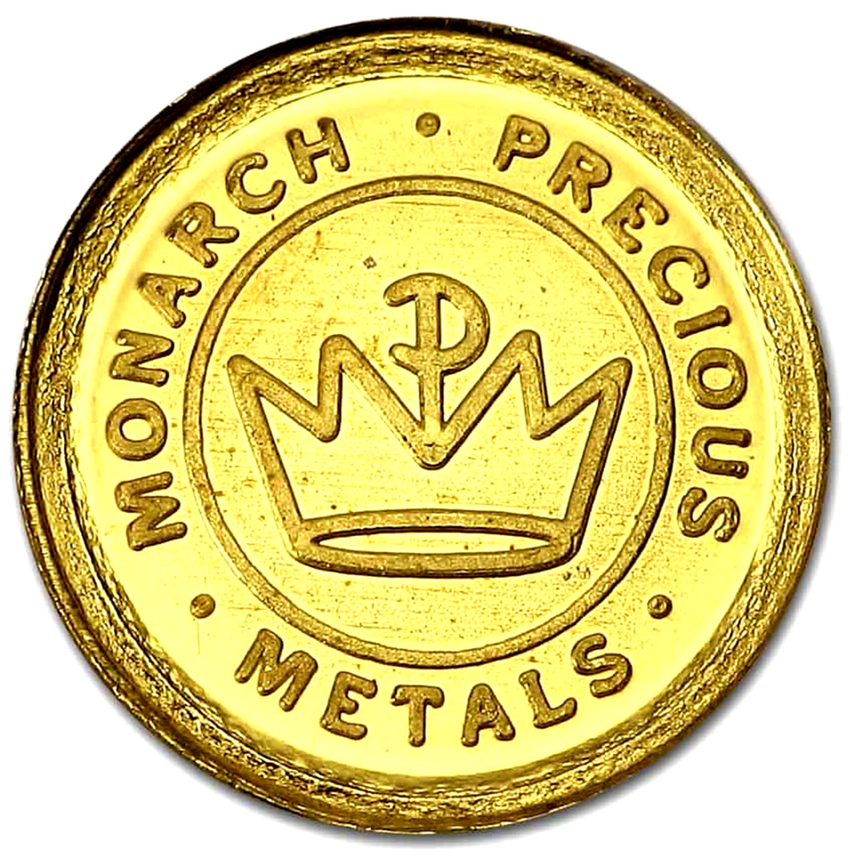 LOT 10 X 1/2 GRAM MONARCH LUCKY FOUR LEAF CLOVER .9999 GOLD ROUNDS IN CAPSULE BU