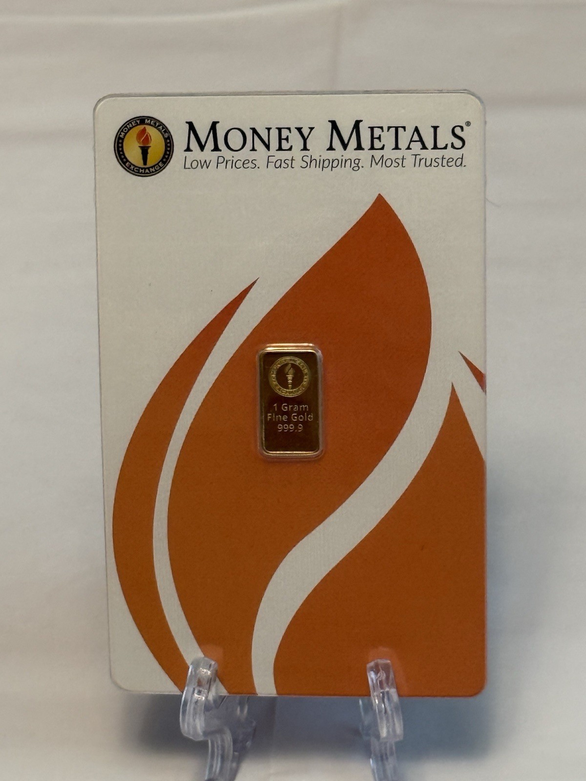 Money Metals Certified 1g .9999 Gold Bar