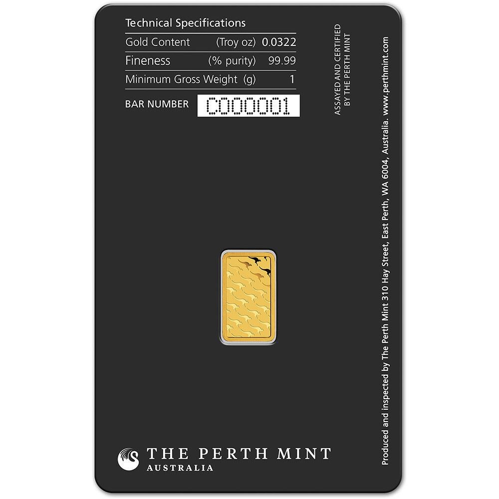 1 gram Gold Bar – Perth Mint – 99.99 Fine in Assay