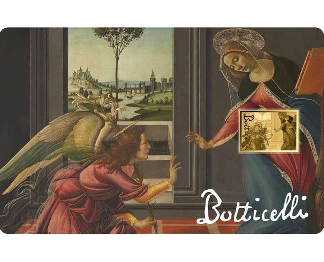 Botticelli collection 1/1000 Oz .999 Gold 3 coin cards Album