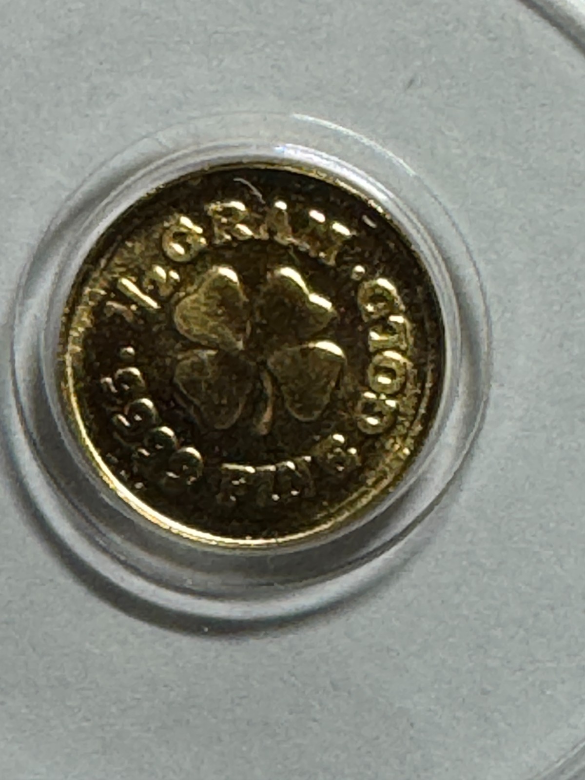 MPM 1/2 gram Gold Round: Four Leaf Clover