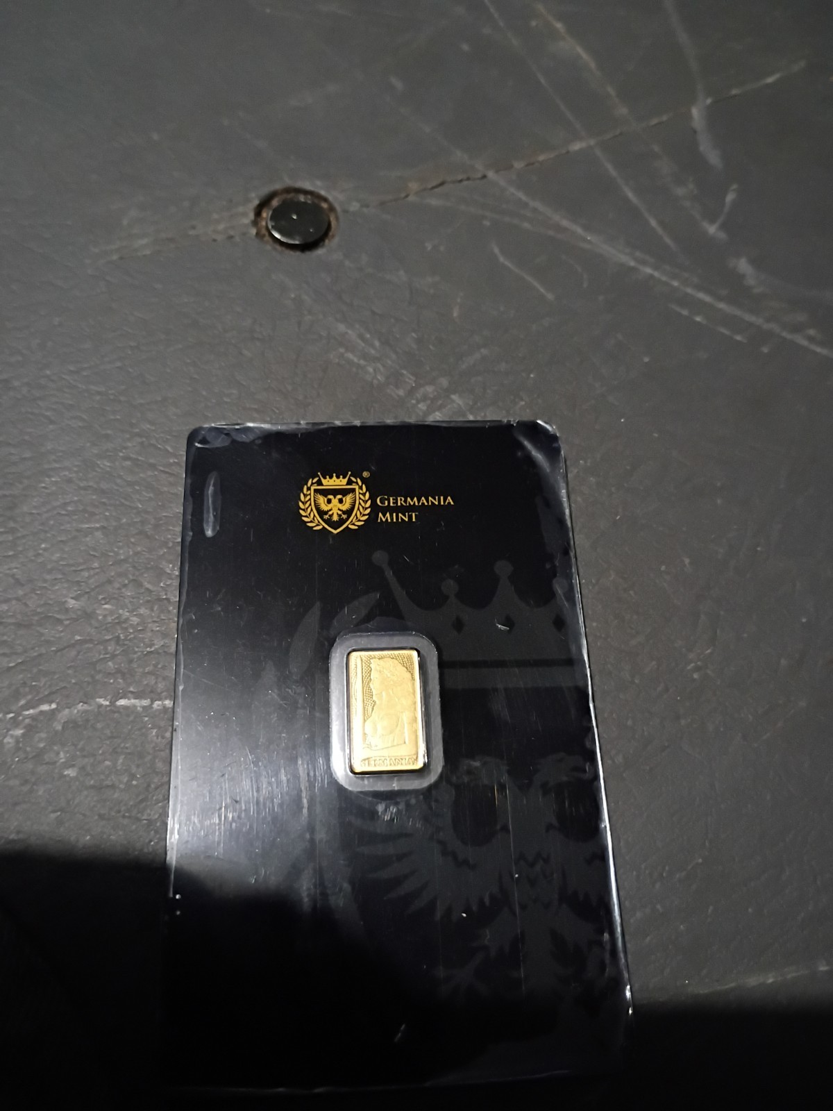 Germania Gold Bullion – 1/100 oz Gold Proof Bar In Assay Warrior Princess-SEALED