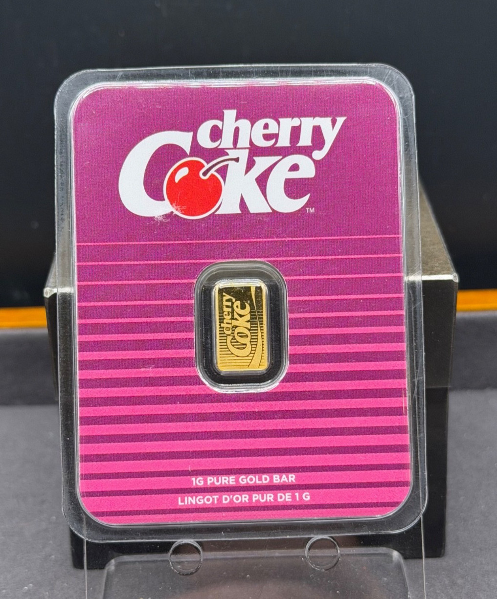 CHERRY COKE 1g 1 Gram .9999 Gold Bar in TEP 40th Anniversary- Mintage 5000