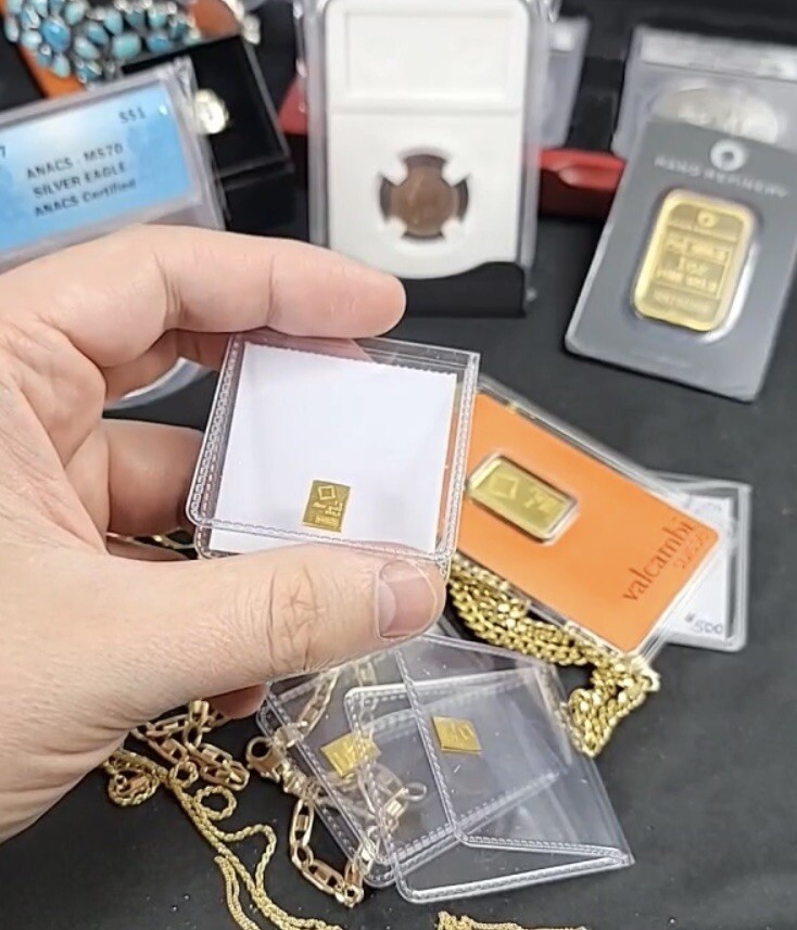 1 gram Gold Valcambi Bar – In Plastic- Fractional Gold- Apocalypse Money