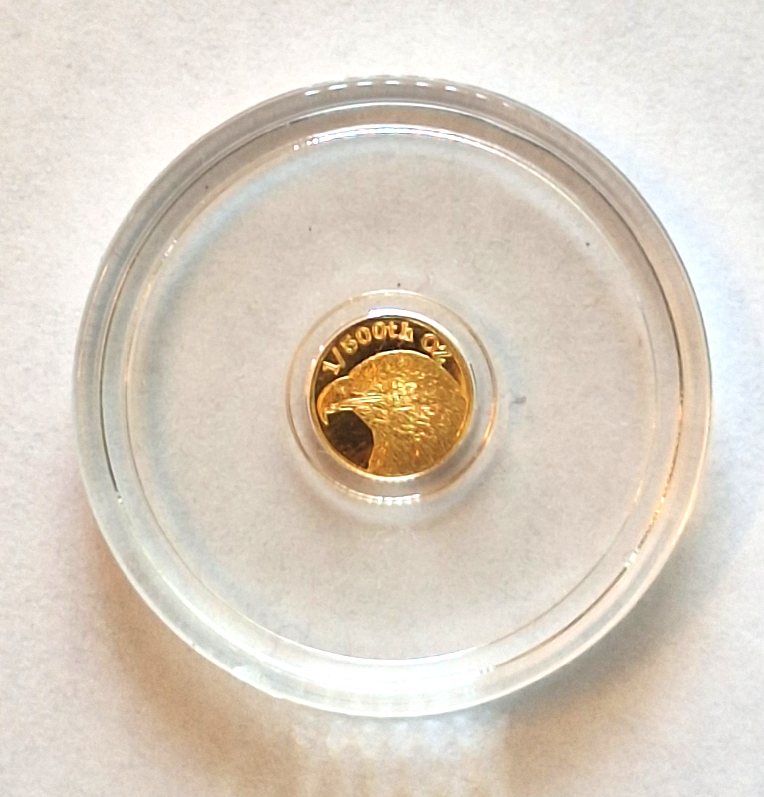 Tube Of 10 x American Bald Eagle Gold 1/500th Ounce Round – .9999 Pure Lot