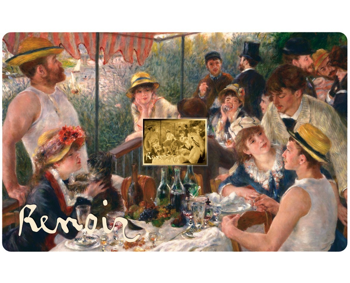 Renoir The Rowers Breakfast 1/1000 Oz Gold 999 Coin card Chad 2024