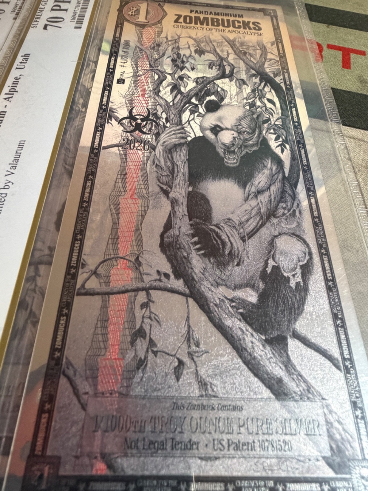 2 X PCGS ZomBucks SEQUENTIAL 70 GEM PURE SilverBack 1/1000 Troy oz. PANDAS 2026