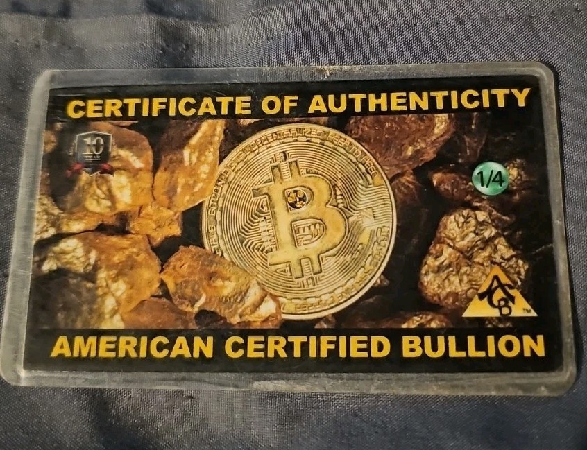 x1 BITCOIN ACB Gold 1/4GRAIN 22k