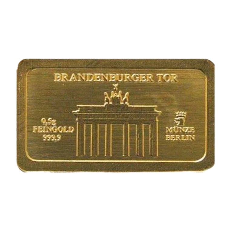0.5g Gold Bar Panda Germany Berlin 999.9 Fine Gold 24 Carats