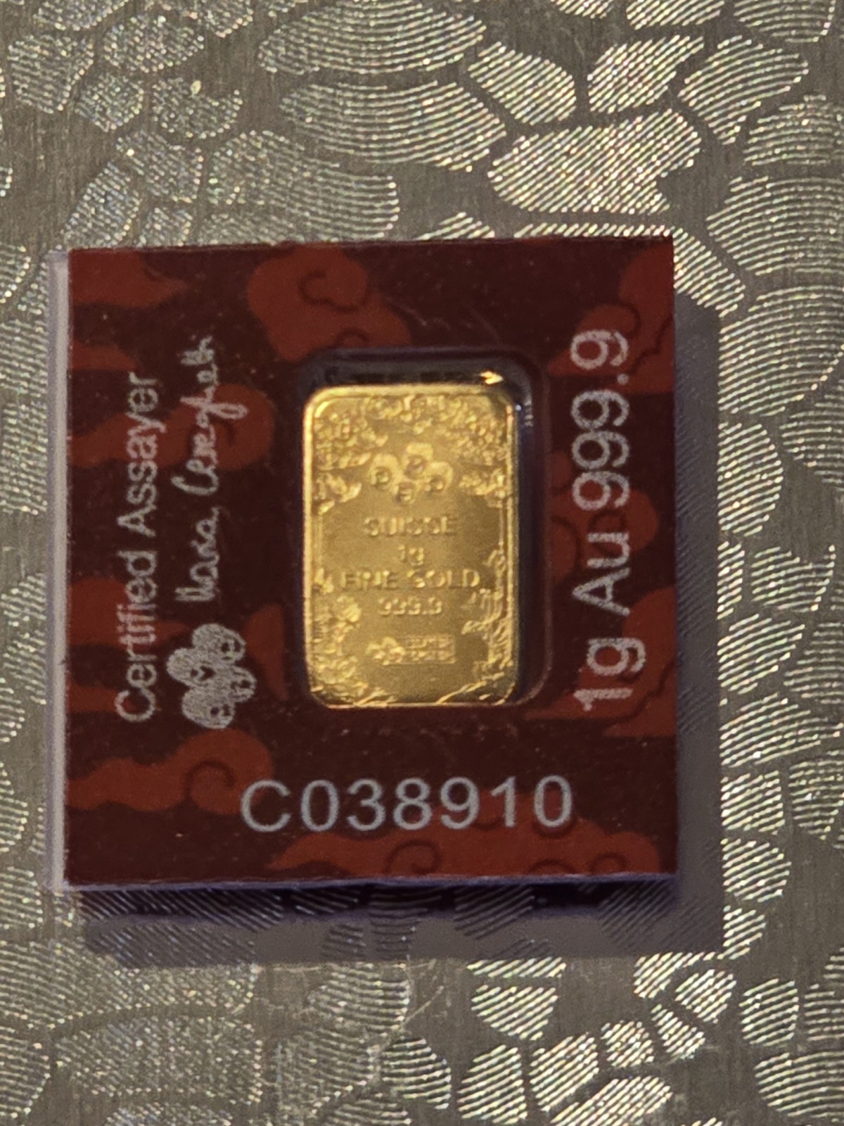 PAMP Dragon 1 Gram Gold Bar Multigram Good Luck Dragon .9999 Fine Bar