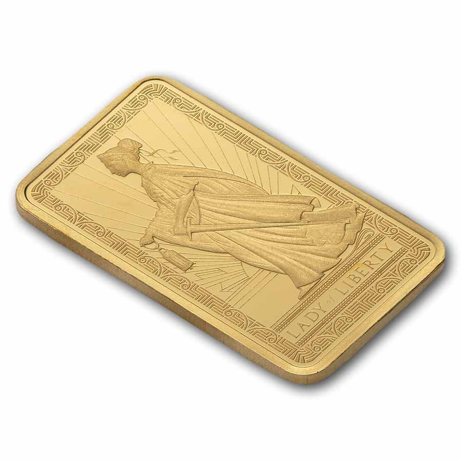 2.5 gram Gold Bar – PAMP Suisse Lady of Liberty (In Assay)