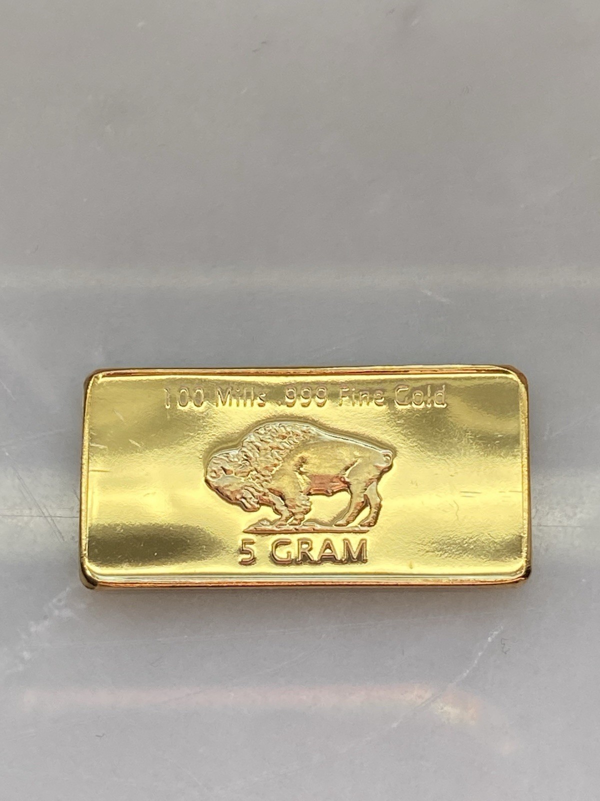 Lot of 10 – 5 GRAM 100 MILLLS GOLD BUFFALO BULLION BARS .999 FINE
