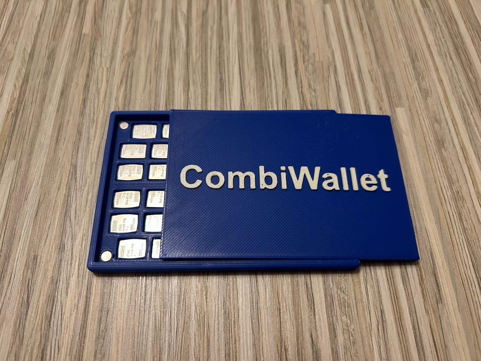 Valcambi Combibar Gold Platinum Silver CombiWallet, Holds 40 1 Gram Combibars
