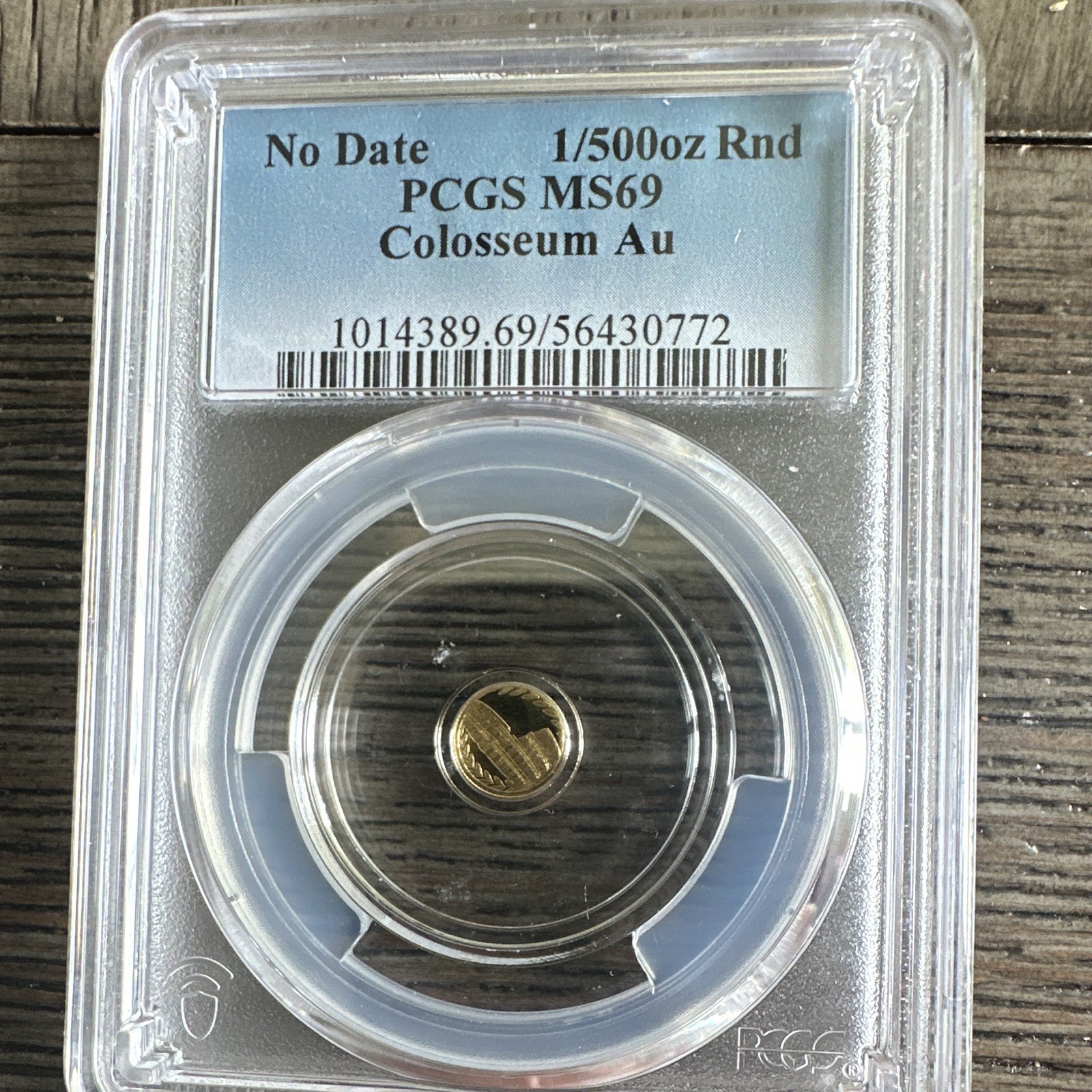Colosseum 1/500 oz Gold Round Bullion PCGS MS69 No Date