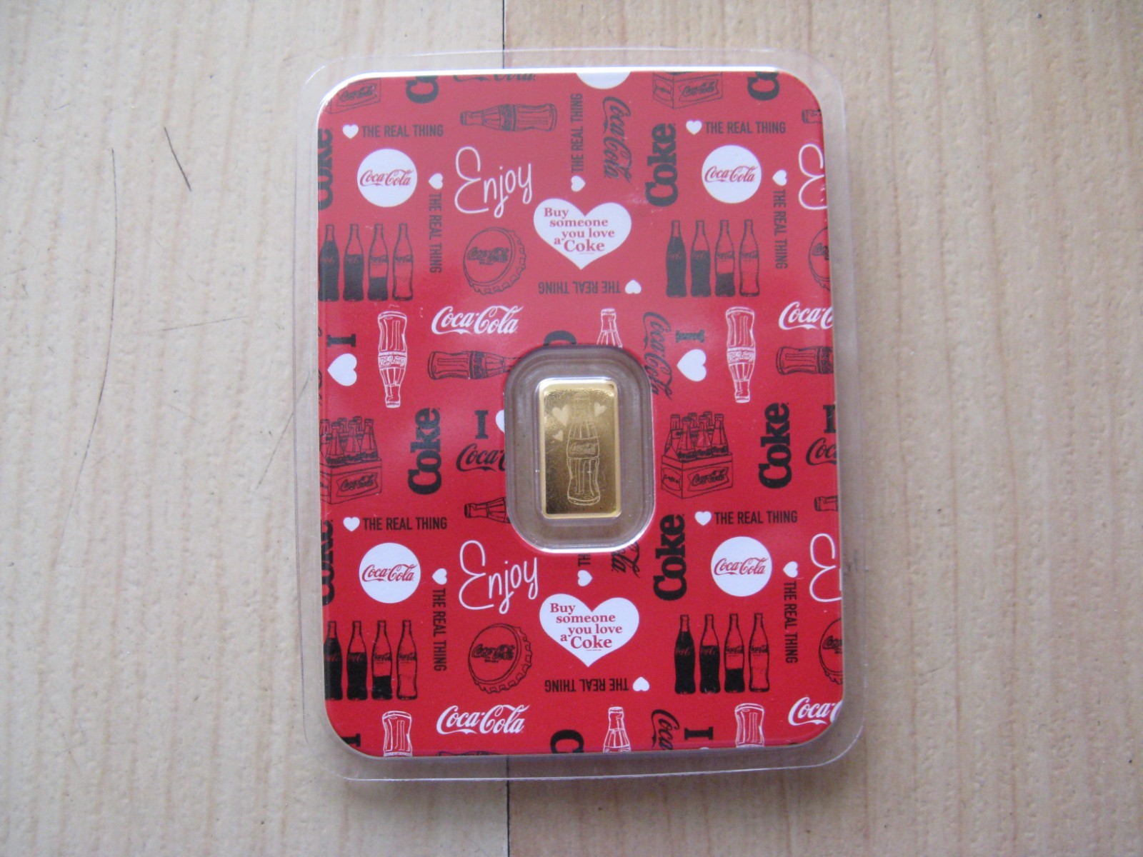 Buy Someone You Love a Coke 0.5 gram 1/2 g .999 Gold Bar Coca-Cola SEALED