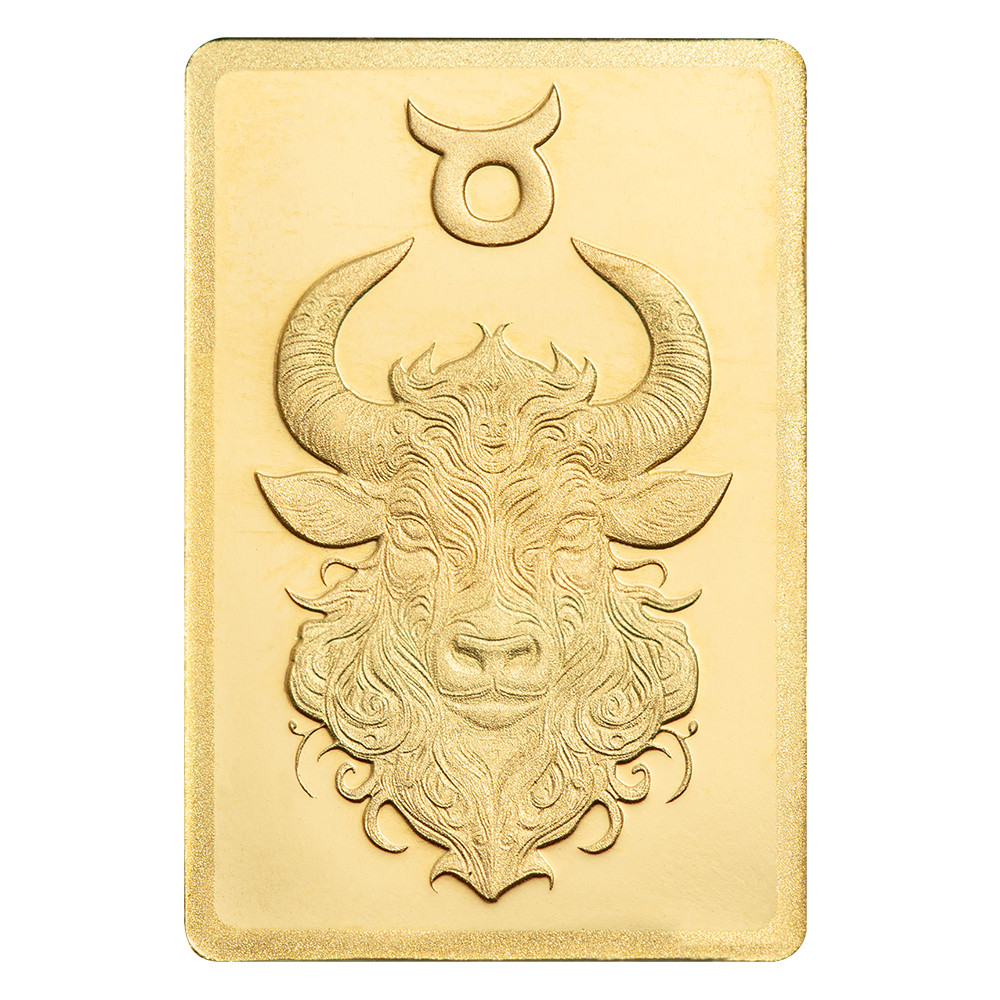Pamp Suisse Zodiacs 0.5g .9999 Gold Bar in Assay Card | Taurus