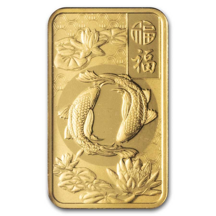 2025 5 gram Gold Bar – PAMP Good Luck: Koi Fish (In Assay)