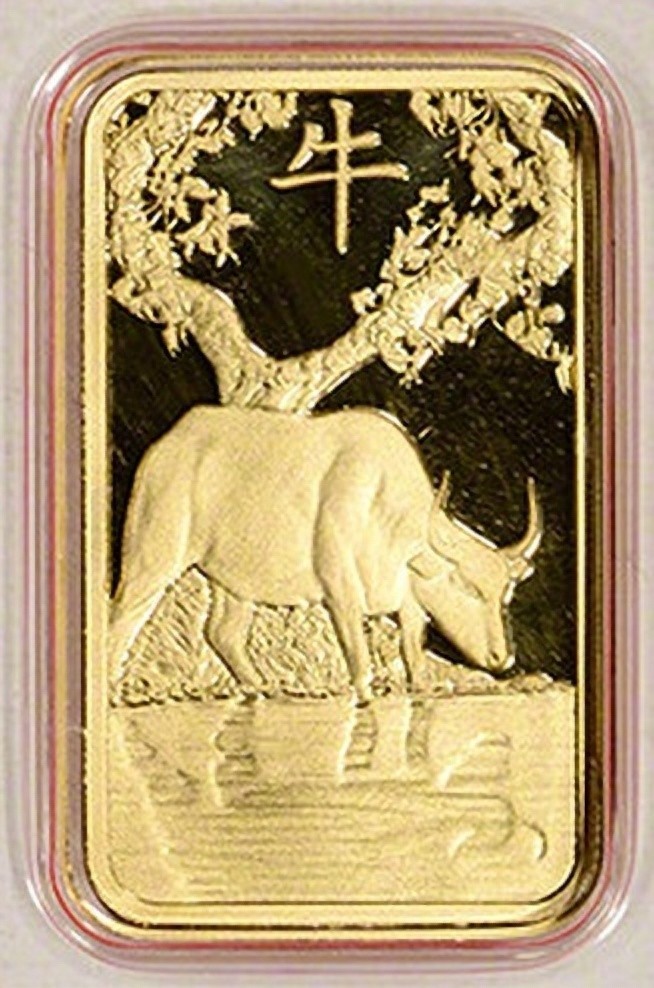 2021 PAMP Suisse 5g Year of the Ox – The Lunar Calendar Series. New in Assay