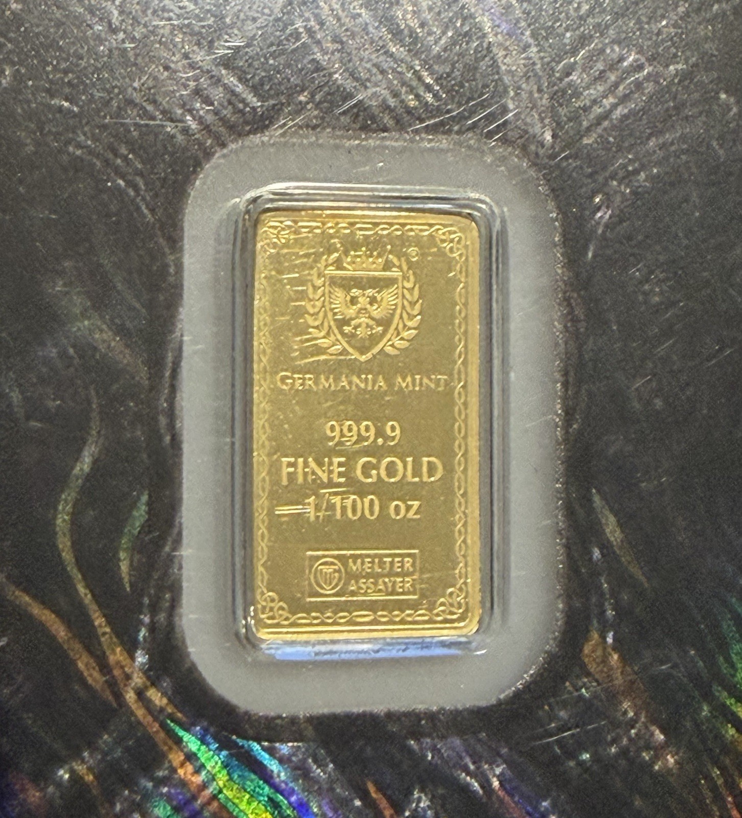 Germania Mint Odin & Frigg 1/100 oz 9999 Gold Bar Set Of 2 In Certified Assay