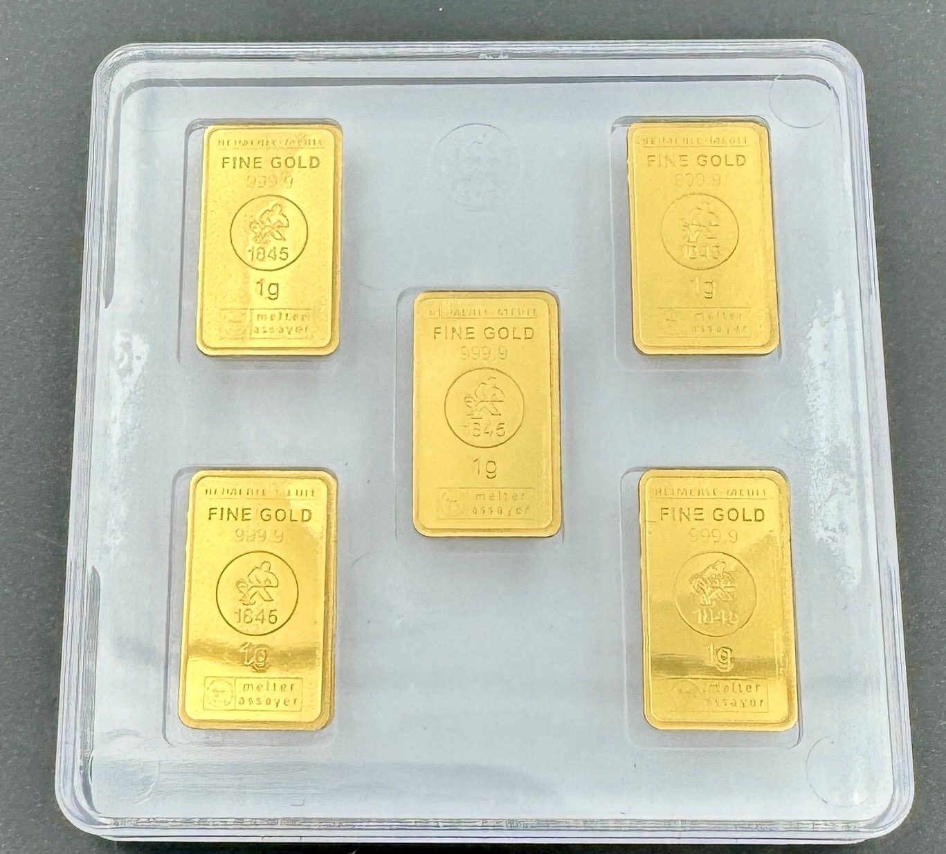 Heimerle + Meule Feingold 999.9 15 × 1 g Gold Bar UnityBox OVP
