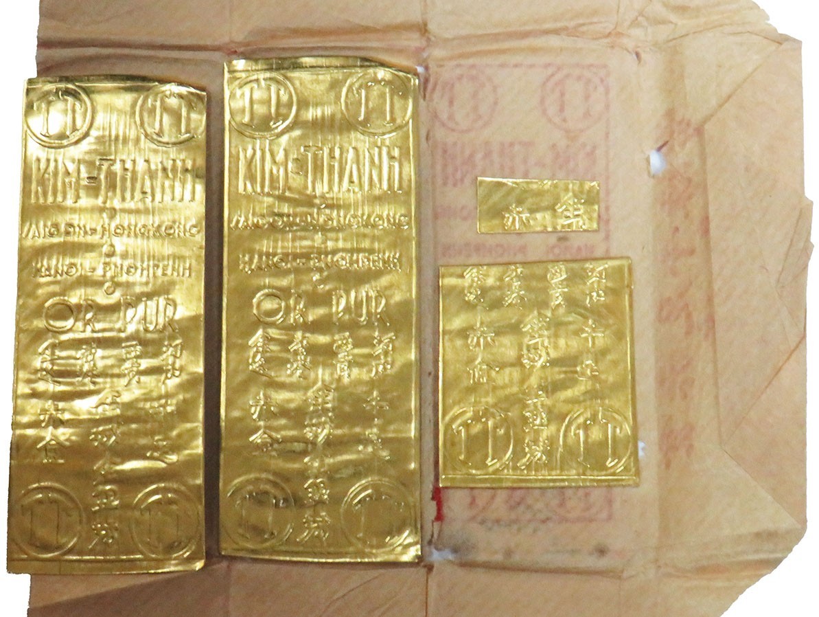 1970’s GOLD VIETNAM TAEL 1.2057ozs ORIGINAL KIM-THANH 24K BARS & WRAPPER