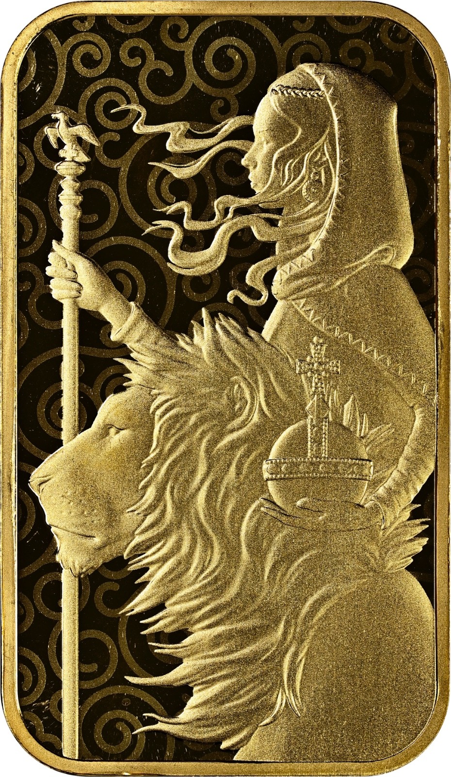 1 oz Gold Bar The Royal Mint Una and the Lion. NGC Slab. LIMITED MINTAGE 4,000