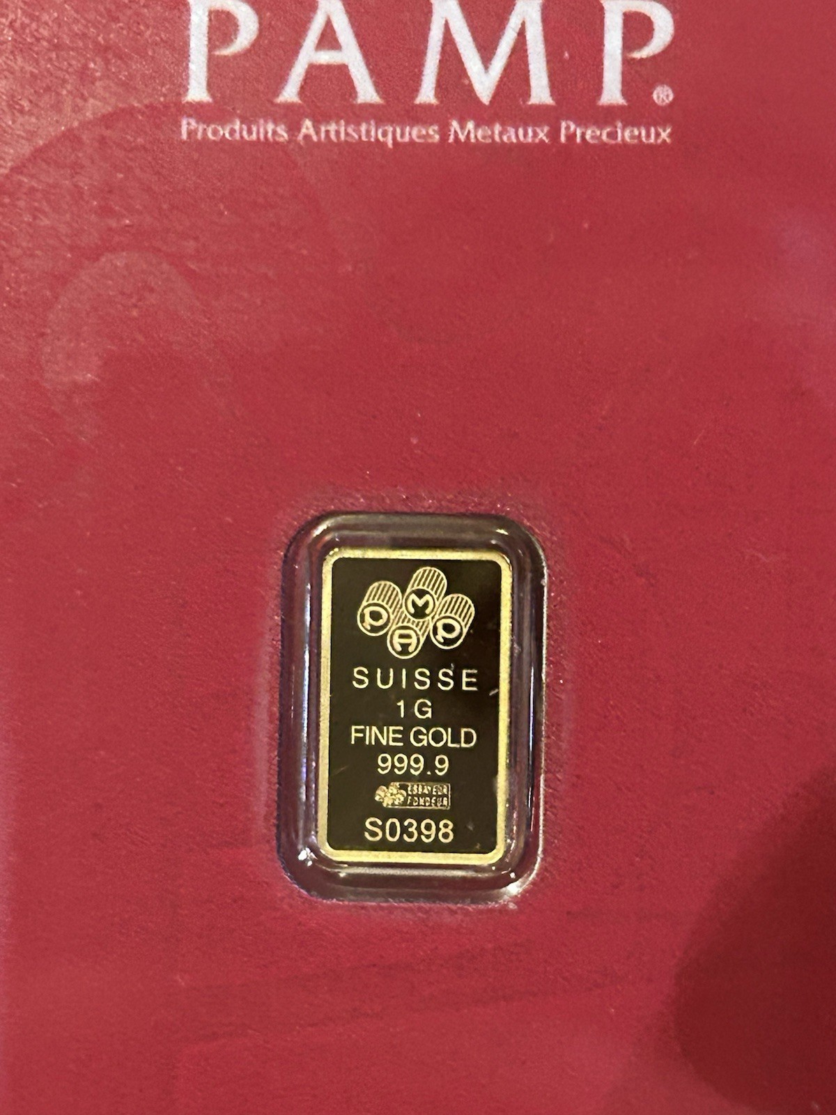 SUPREME PAMP Suisse 1g Gold Bar .999