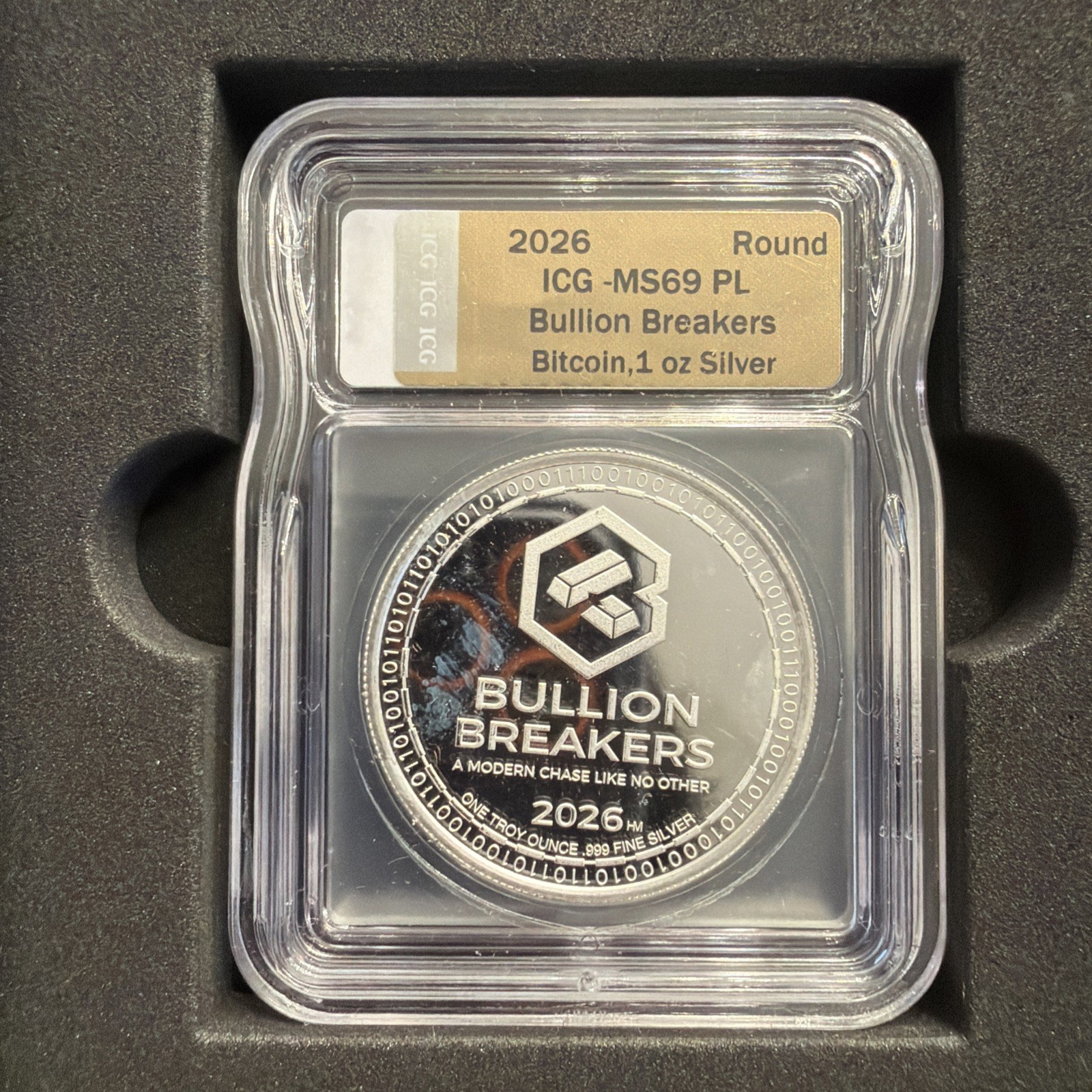 2026 Bullion Breakers – Series 2 Bullion X – 1oz Silver ICG MS69 PL Bitcoin