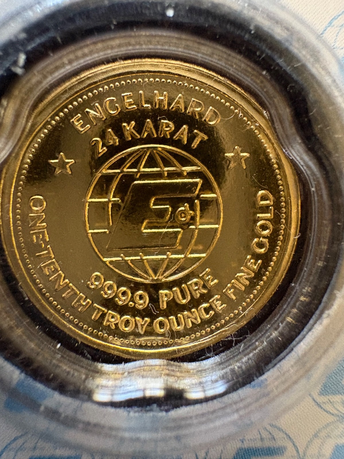 2025 Engelhard Gold 1/10 oz. – 999.9 Gold Prospector Round In Assay