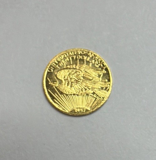 THE COLUMBIA MINT 24k YELLOW GOLD SAINT GAUDENS LIBERTY $20 MINIATURE COIN BOX