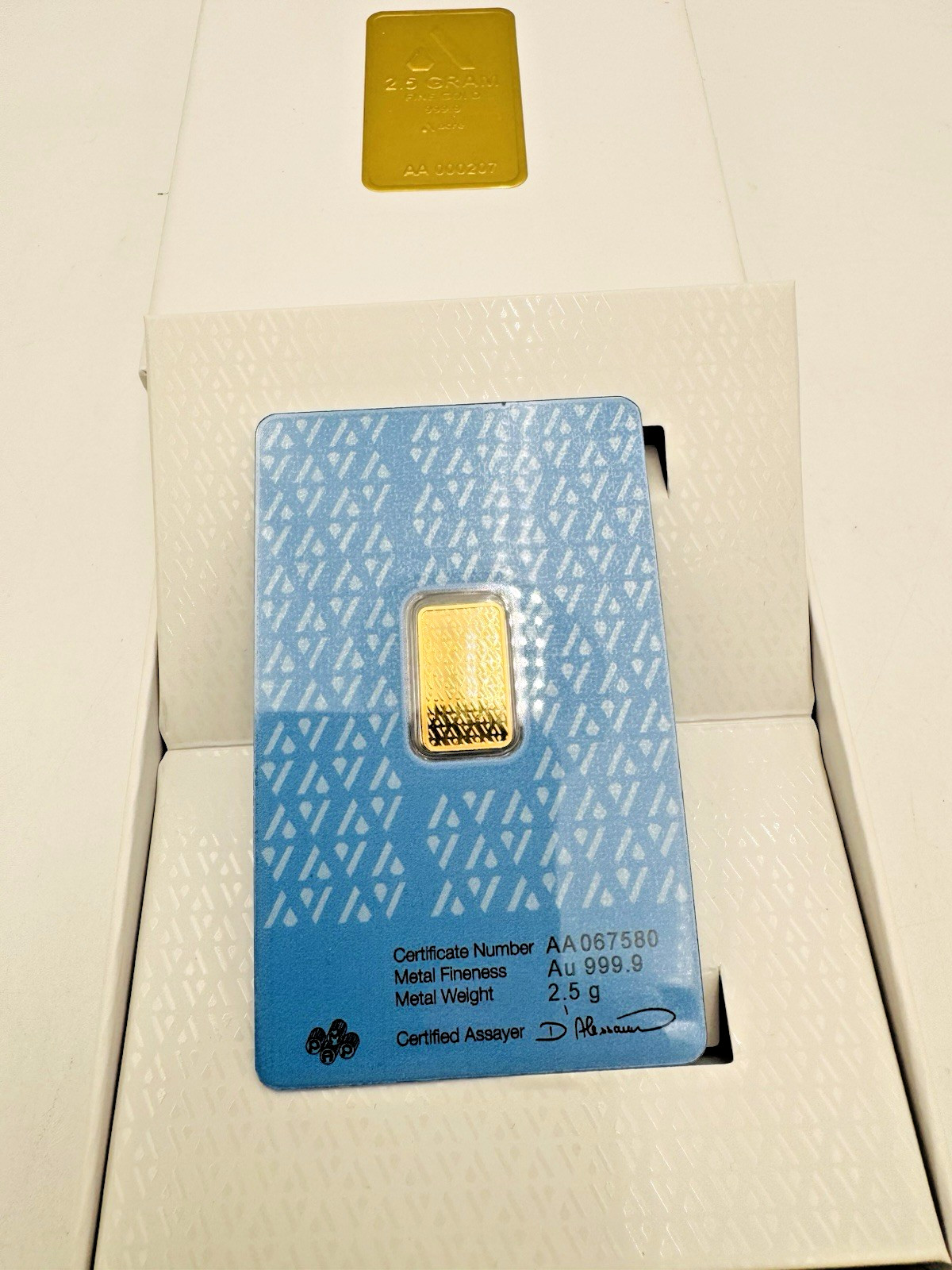 2.5 Gram .9999 Gold Bar Acre Limited Edition Mint 1 Sealed Assay AA067580 In Box