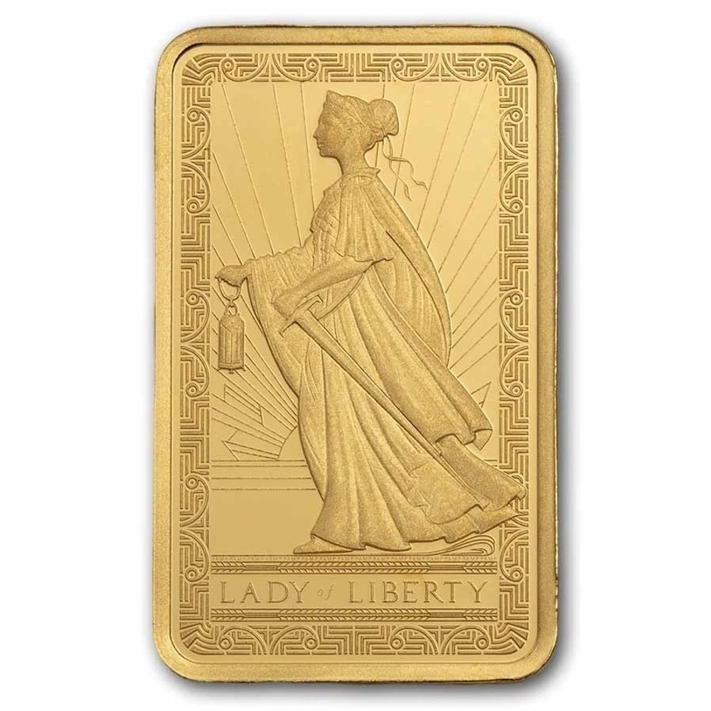 2.5 gram Gold Bar – PAMP Suisse Lady of Liberty (In Assay)