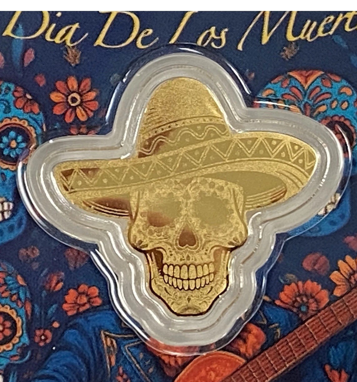 2026 Dia De Los Muertos 1/1000 oz .9999 Gold Coin In Card 💀 Limited Mintage