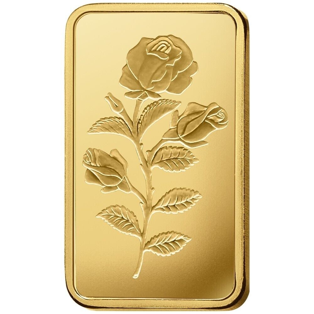 PAMP Suisse Rosa 1 gram .9999 Gold Bar – Sealed Assay Card – IN STOCK