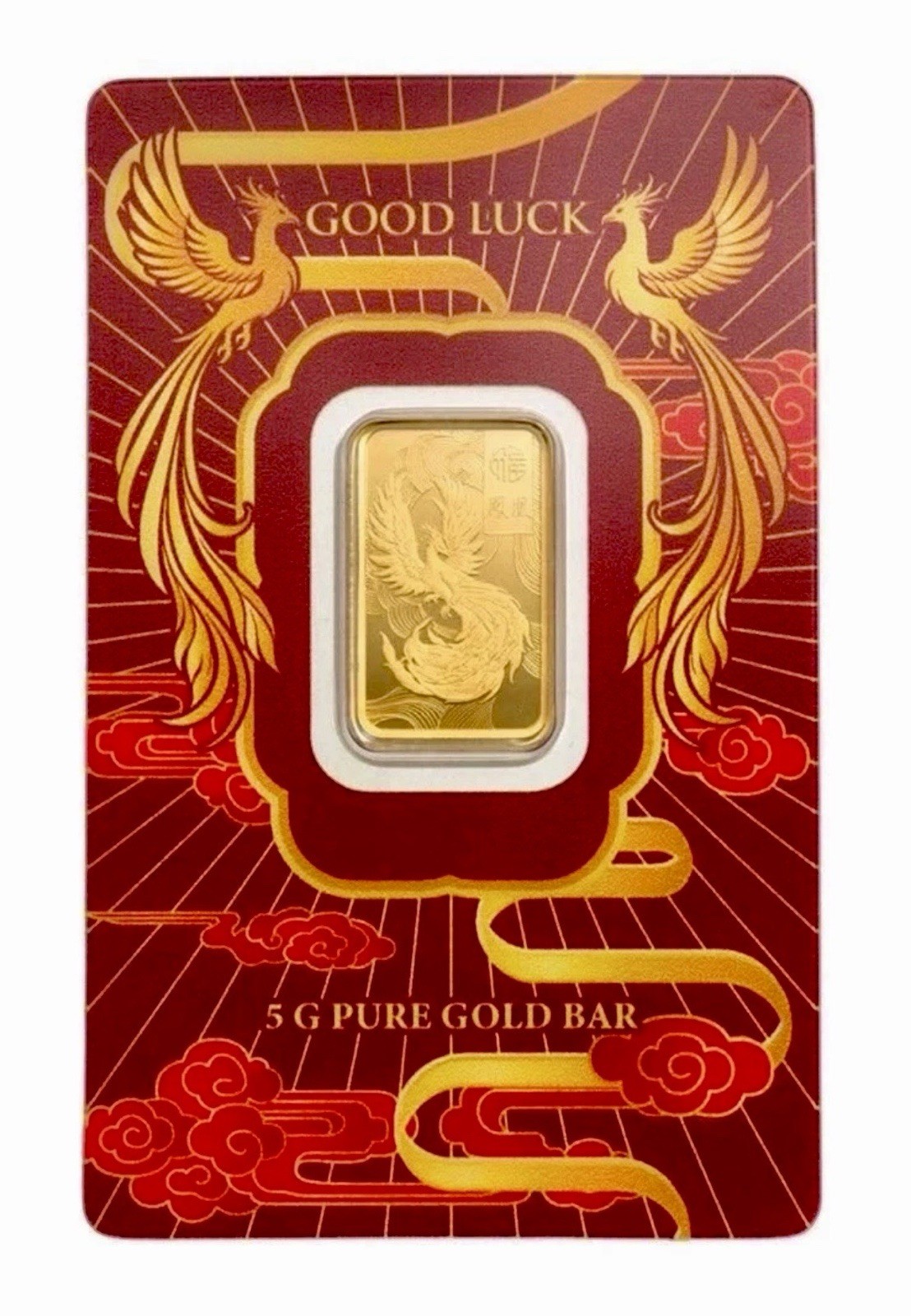 Pamp Suisse Good Luck Phoenix 5 Gram Gold Bar! Just Released!