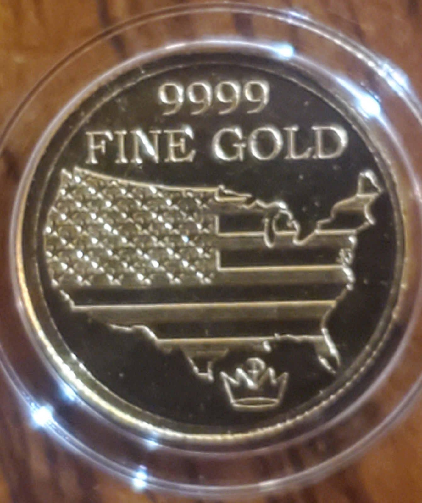 Tactical Skeleton Soldier 1/200th oz .9999 Fine Gold Plug in Capsule W/Art Card