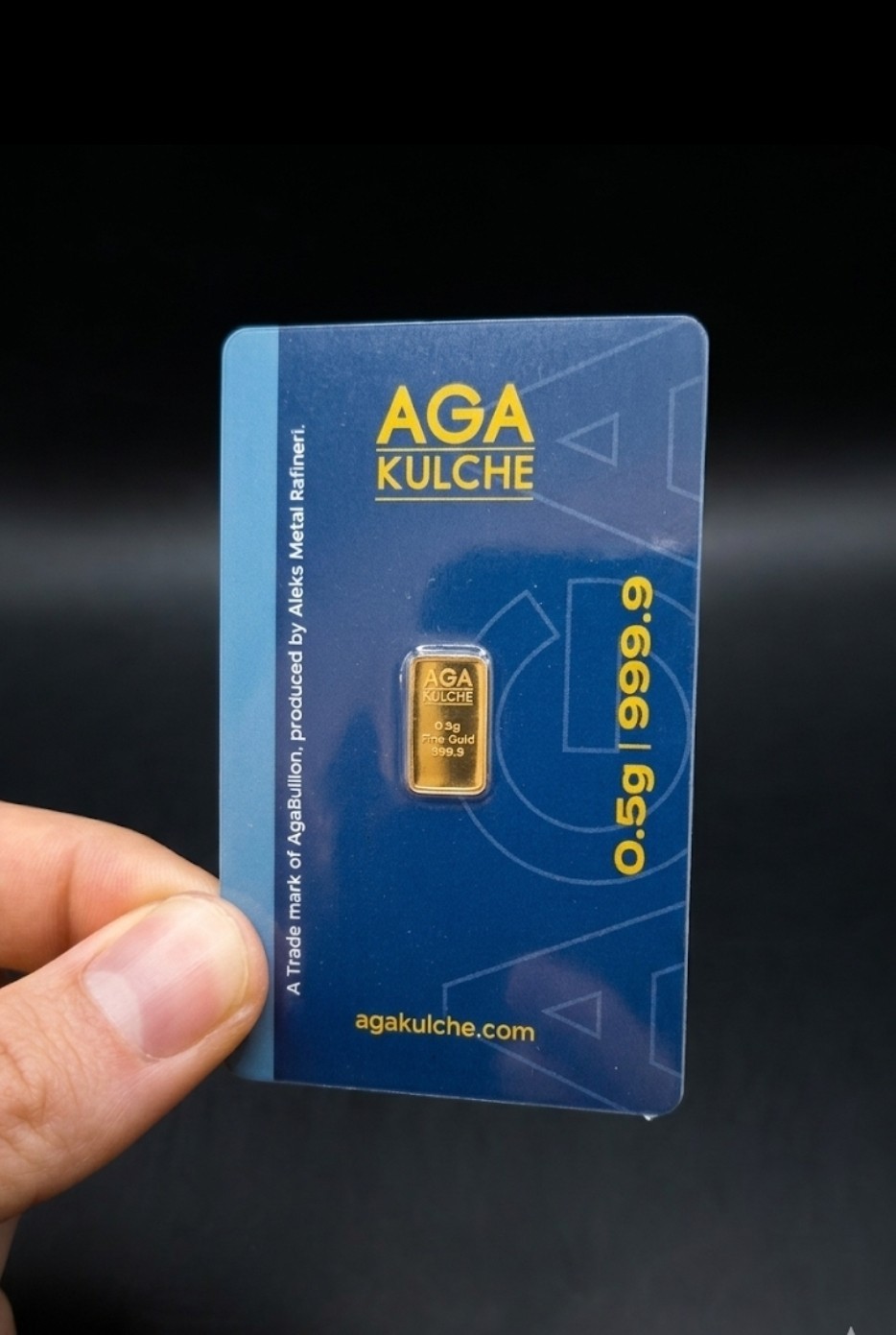 AGA KULCHE 24K Investment Gold Bar – 999.9 Fine Gold 24 Karat Bullion