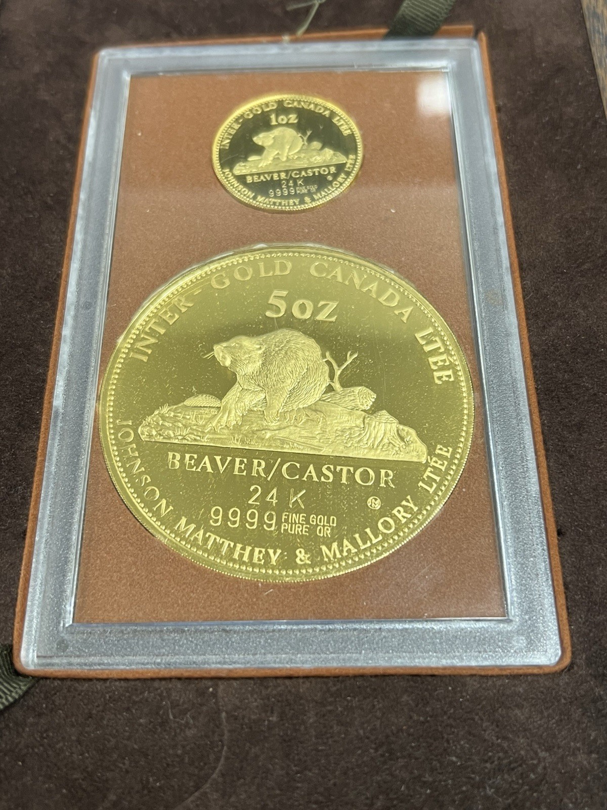 1977 JOHNSON MATTHEY & MALLORY CANADA PROOF BEAVER 8.85 TR. OZ. GOLD 6 COIN SET