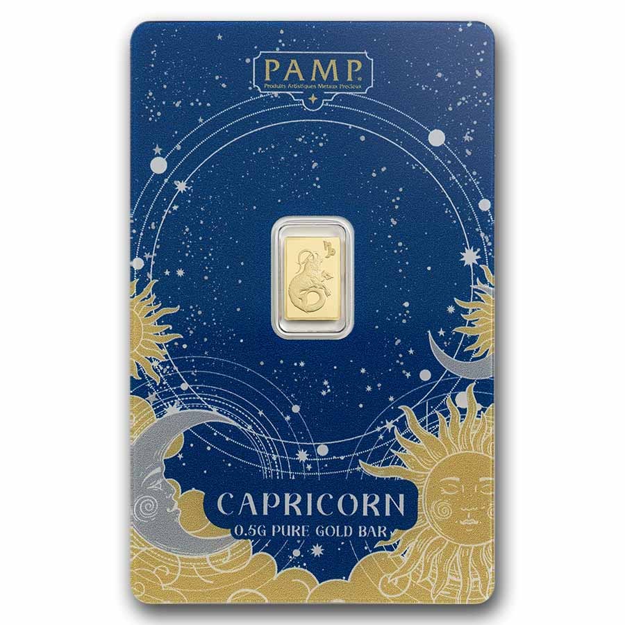 1/2 gram Gold Bar – PAMP Suisse Zodiacs: Capricorn