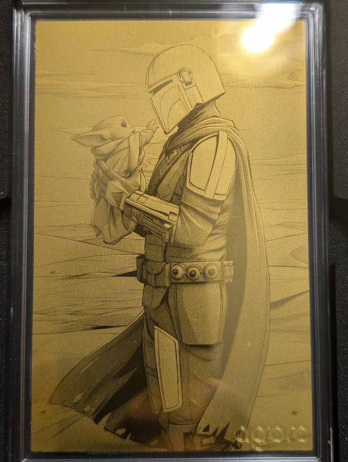 Star Wars Mandalorian Grogu 5g .999 Gold Foil Agoro Limited Edition #25/50 Rare