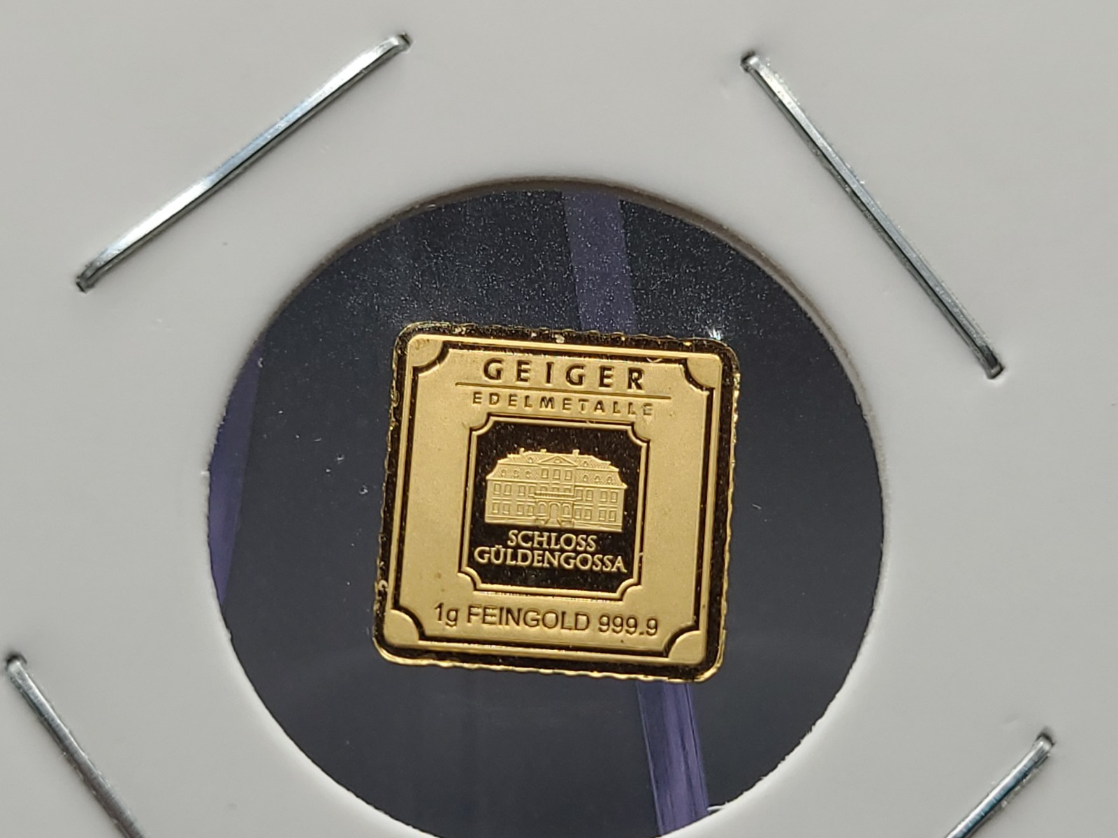 1g 999.9 Gold Geiger Bar