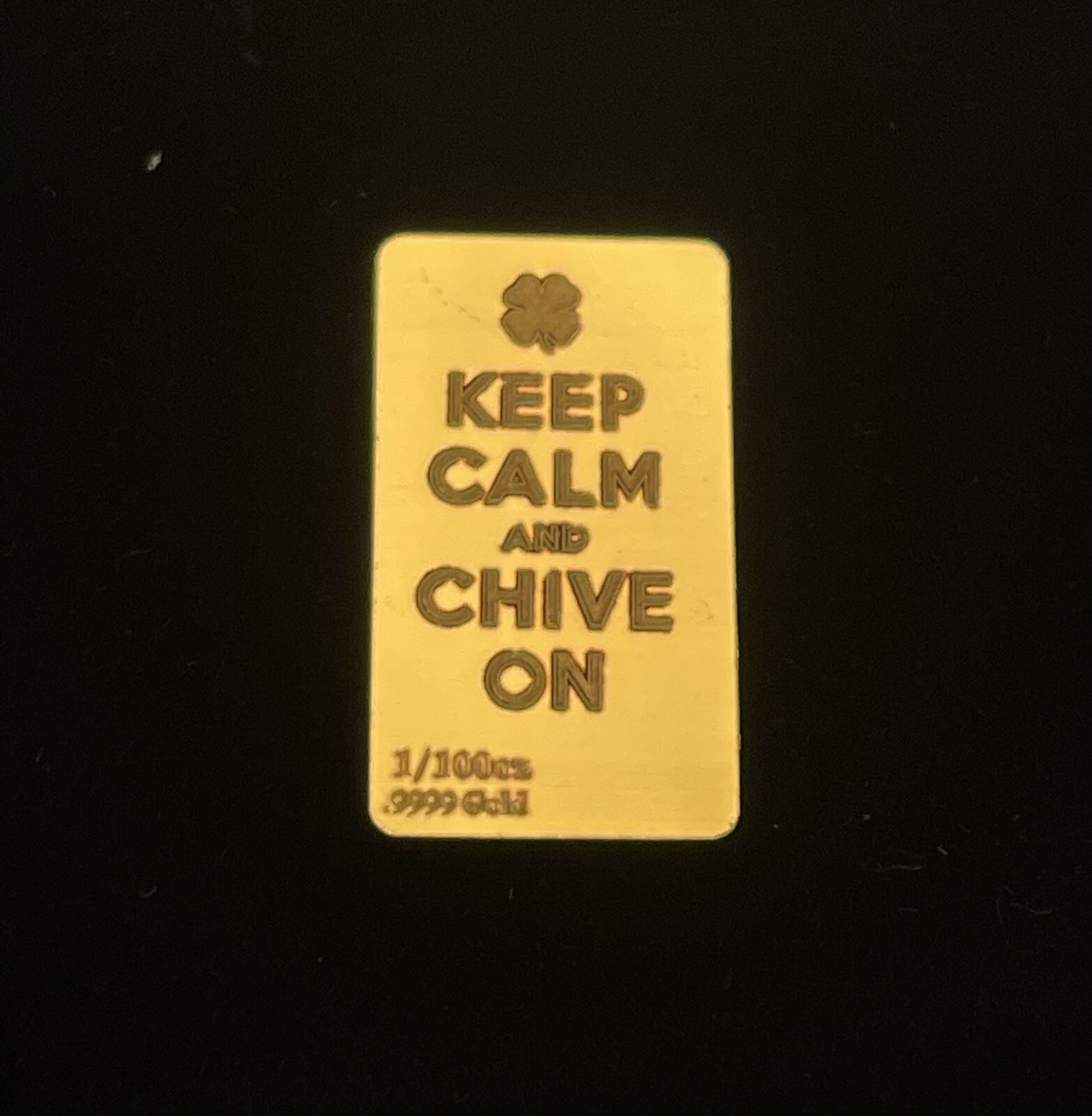 The CHIVE | Shamrock Gold Bar | 1/100th Oz Gold Bar | SOLD OUT