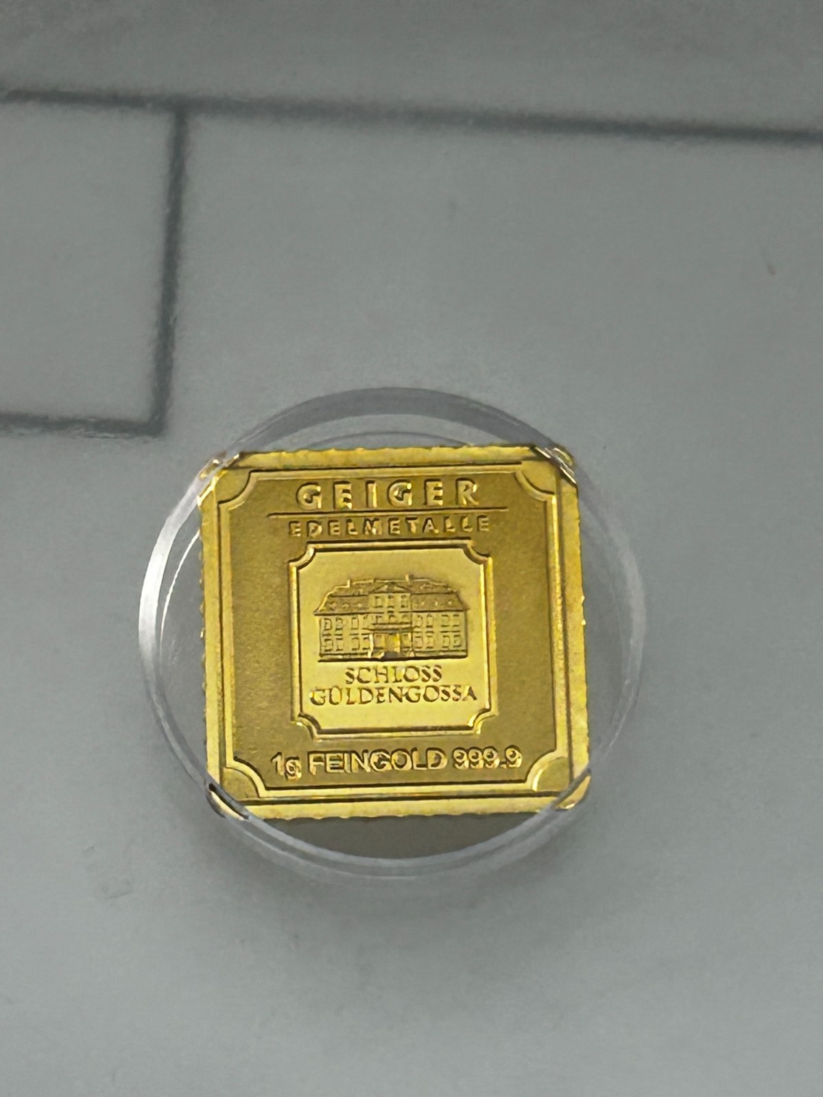 1 Gram Geiger Pure Gold Bar ICG MS 70 PL