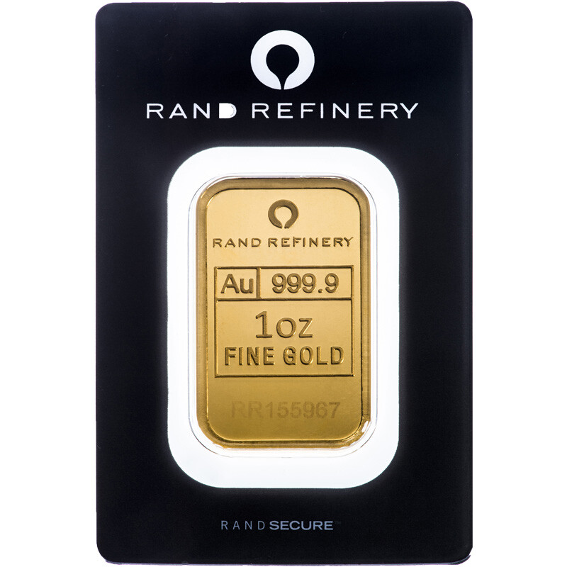 1 oz Rand Refinery Gold Bar (Black Assay)