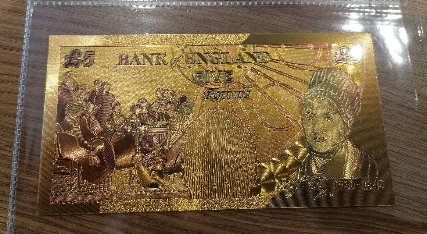 NEW 50, 20,10,5 Full Set 24K Gold Foil Bullion Bar UK stock