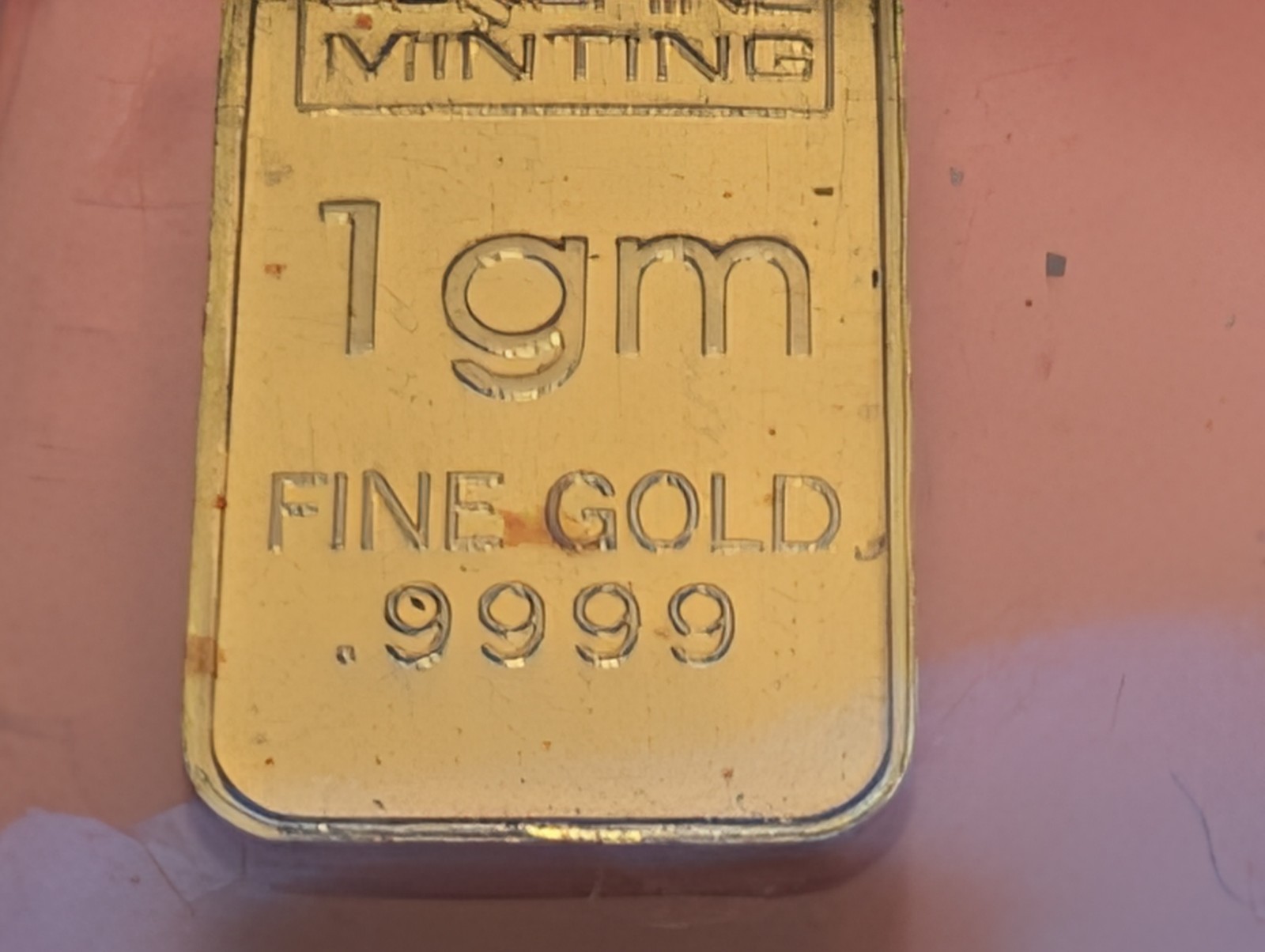 1 gr Sunshine Mint .999 Gold Bar Sealed in Plastic 250623