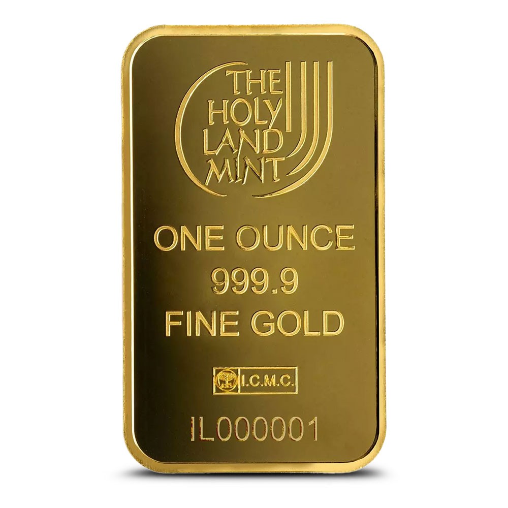 1 oz The Holy Land Mint Lion of Judah Gold Bar (New w/ Assay)