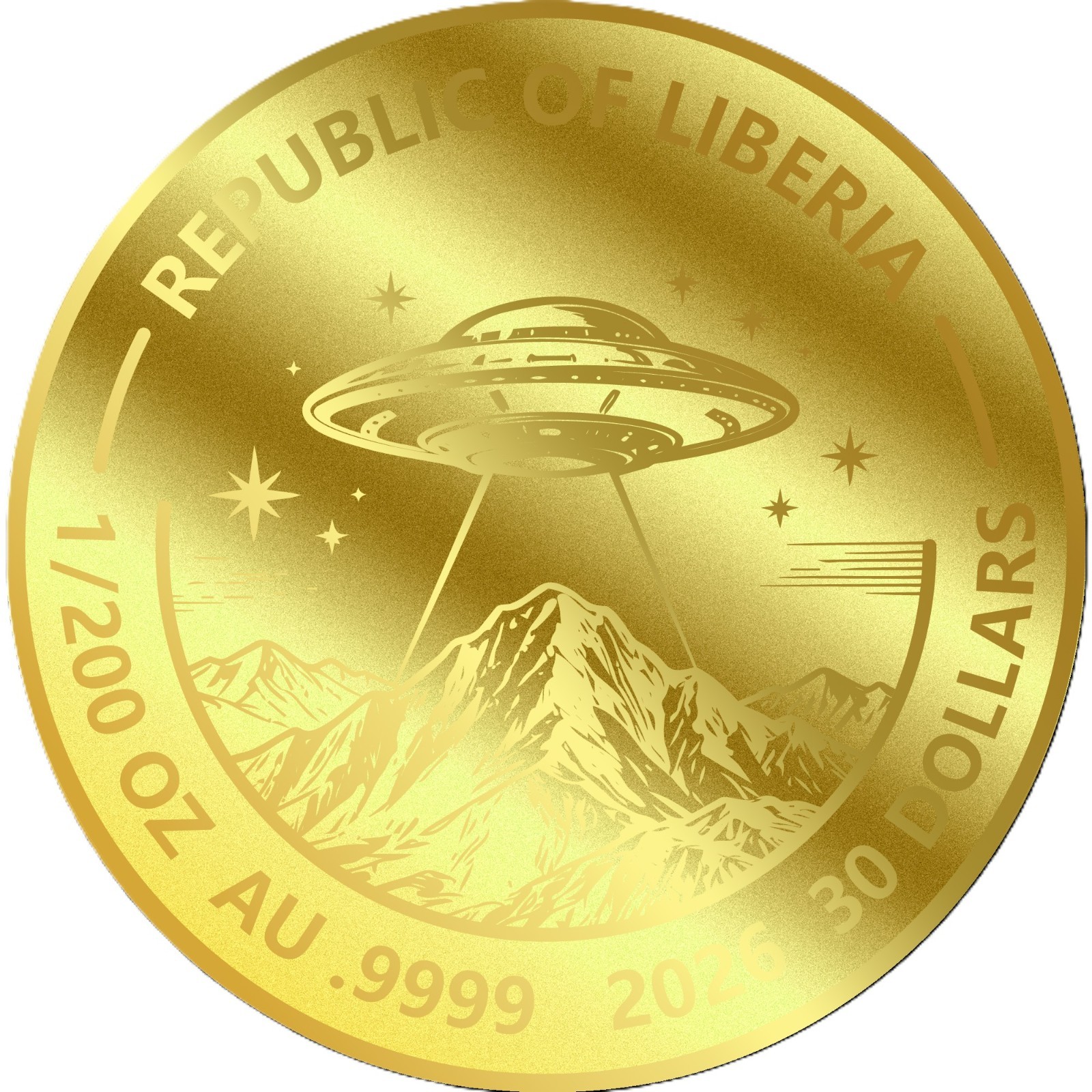 ALIEN 1/200 Oz Gold Coin card 30$ Liberia 2026